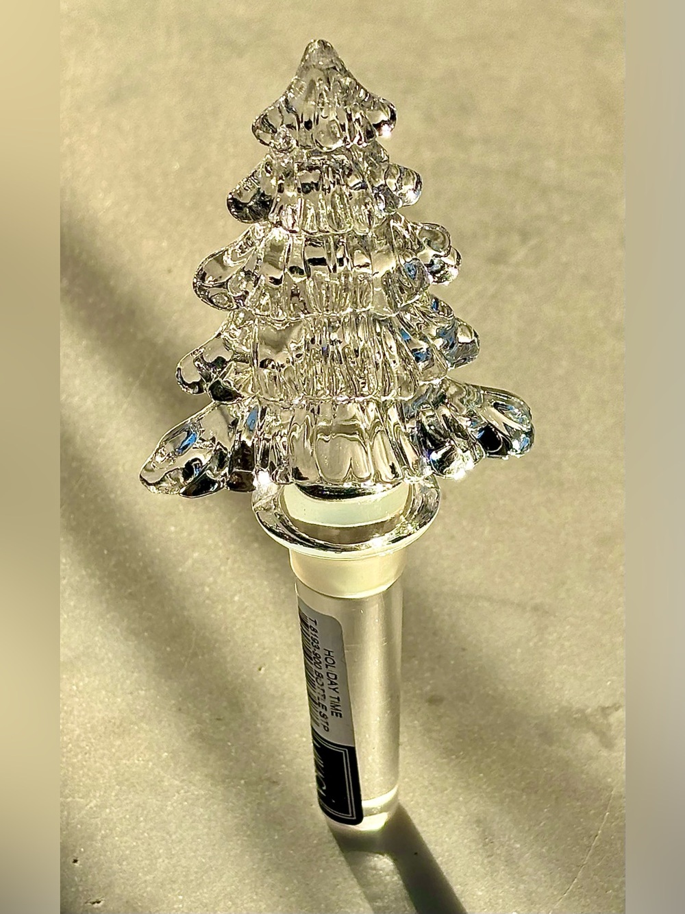 MIKASA CRYSTAL CHRISTMAS TREE WINE STOPPER NEW HOLIDAY TIME